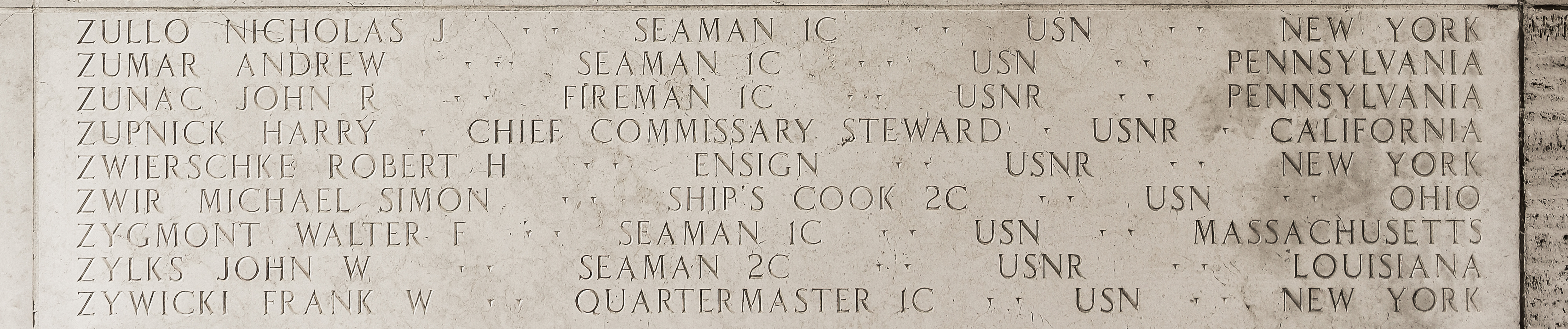 John W. Zylks, Seaman Second Class